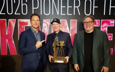 Jon Favreau and Chris Pratt Shared Untold MCU Stories at Kevin Feige’s Pioneer of the Year Award Dinner