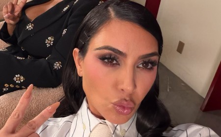 Kim Kardashian flaunts her hourglass curves in tiny green underwear as she shares sizzling new photo dump