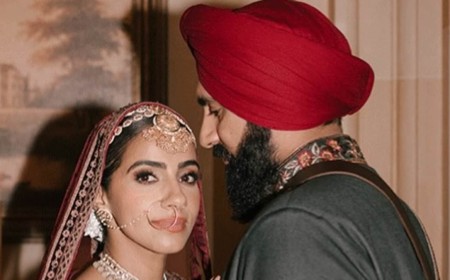 Doctor Who's Mandip Gill stuns in a traditional Punjabi wedding dress as she ties the knot in a lavish ceremony with co-star Jodie Whittaker in attendance