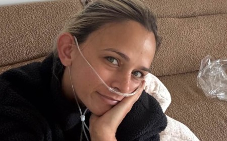 AFL WAG Kellie Finlayson wears breathing tube at home and reveals she's 'chronically sick' amid terminal cancer battle