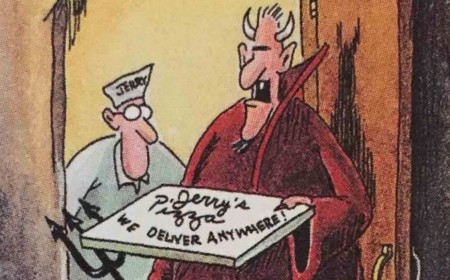 6 darkly funny Far Side comics starring the devil