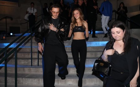 Brooklyn Beckham and wife Nicola Peltz party in Paris just a mile away from his estranged brother Romeo as they attend MESSIKA catwalk hours before Victoria's fashion show