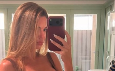 'Nude artist' Dina Broadhurst debuts new breast enhancement from Double Bay 'boob God' after her raunchy Instagram is deleted and she is forced to build a new page