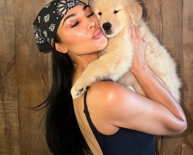 Kim Kardashian’s Daughter Cuddles With Puppy Gifted by Lewis Hamilton